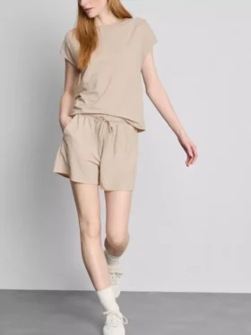 Pantalones Cortos con cordón y textura