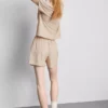 Pantalones Cortos con cordón y textura