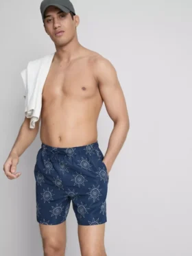 Pantalones Cortos con estampado de sol bordado