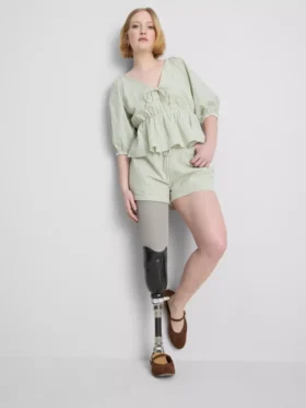 Pantalones Cortos de algodón a rayas tipo seersucker