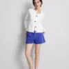 Pantalones Cortos de Algodón con Bajo Abierto