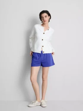 Pantalones Cortos de Algodón con Bajo Abierto