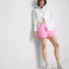 Pantalones Cortos de Algodón con Bajo Abierto