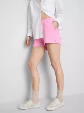 Pantalones Cortos de Algodón con Bajo Abierto