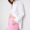 Pantalones Cortos de Algodón con Bajo Abierto