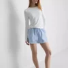 Pantalones cortos de chándal de denim de algodón