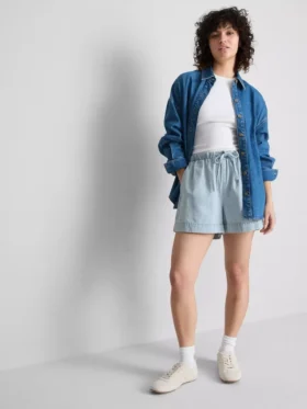 Pantalones cortos de chándal de denim de algodón