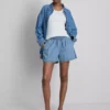 Pantalones cortos de chándal de denim de algodón