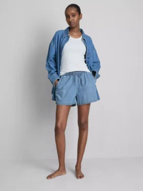 Pantalones cortos de chándal de denim de algodón