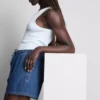 Pantalones cortos de chándal de denim de algodón