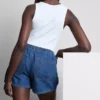 Pantalones cortos de chándal de denim de algodón