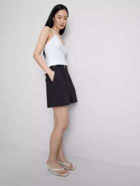 Pantalones Cortos de crucero de cintura alta con textura