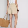 Pantalones Cortos de crucero de cintura alta con textura