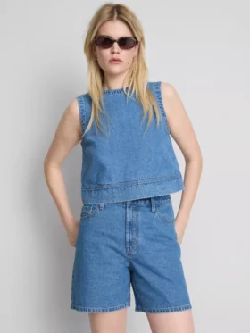 Pantalones Cortos de denim de algodón