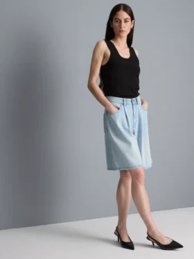 Pantalones Cortos de denim de algodón