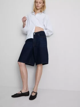 Pantalones cortos de denim de algodón