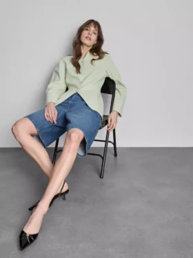 Pantalones cortos de denim de algodón