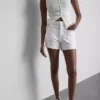 Pantalones cortos de denim de algodón con bolsillos delanteros