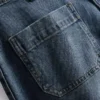 Pantalones cortos de denim de algodón con bolsillos delanteros