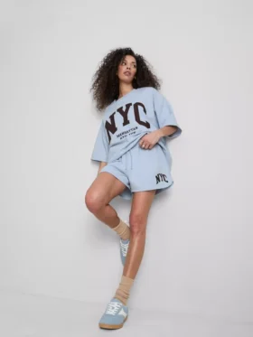 Pantalones Cortos de estilo relajado «NYC» con alto contenido en algodón