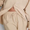 Pantalones cortos de mezcla de algodón con cintura elástica