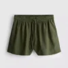 Pantalones cortos de mezcla de algodón con cintura elástica