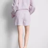 Pantalones cortos de pijama a rayas de algodón estilo «servicio de habitaciones»