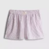 Pantalones cortos de pijama a rayas de algodón estilo «servicio de habitaciones»