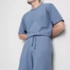 Pantalones cortos de pijama con cordón y textura