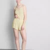 Pantalones cortos de pijama con estampado floral acanalado