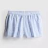 Pantalones cortos de pijama de algodón a rayas, estilo Oxford
