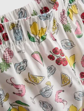 Pantalones cortos de pijama de algodón tejido