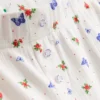 Pantalones cortos de pijama de canalé con estampado de mariposas