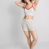 Pantalones cortos de pijama estampados con canalé