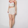 Pantalones cortos de pijama estampados con canalé