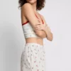 Pantalones cortos de pijama estampados con canalé