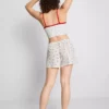 Pantalones cortos de pijama estampados con canalé