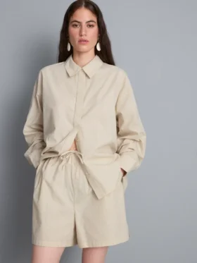 Pantalones Cortos de popelín de algodón a rayas