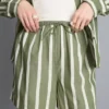 Pantalones Cortos de popelín de algodón a rayas