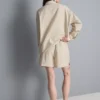 Pantalones Cortos de popelín de algodón a rayas