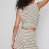 Pantalones cortos de punto a rayas de Paula Echevarría