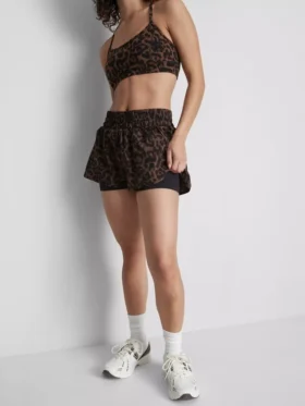 Pantalones Cortos de running con estampado de leopardo