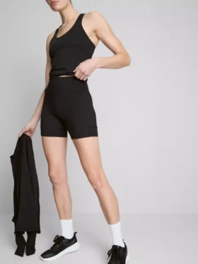 Pantalones Cortos de yoga deportivos de talle alto con sujeción suave