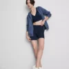 Pantalones Cortos de yoga deportivos de talle medio con sujeción suave