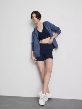 Pantalones Cortos de yoga deportivos de talle medio con sujeción suave
