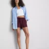 Pantalones cortos holgados de algodón con cordón