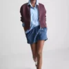 Pantalones cortos holgados de algodón con cordón