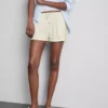 Pantalones cortos holgados de algodón con cordón