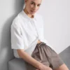 Pantalones cortos holgados de algodón con cordón