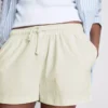 Pantalones cortos holgados de algodón con cordón